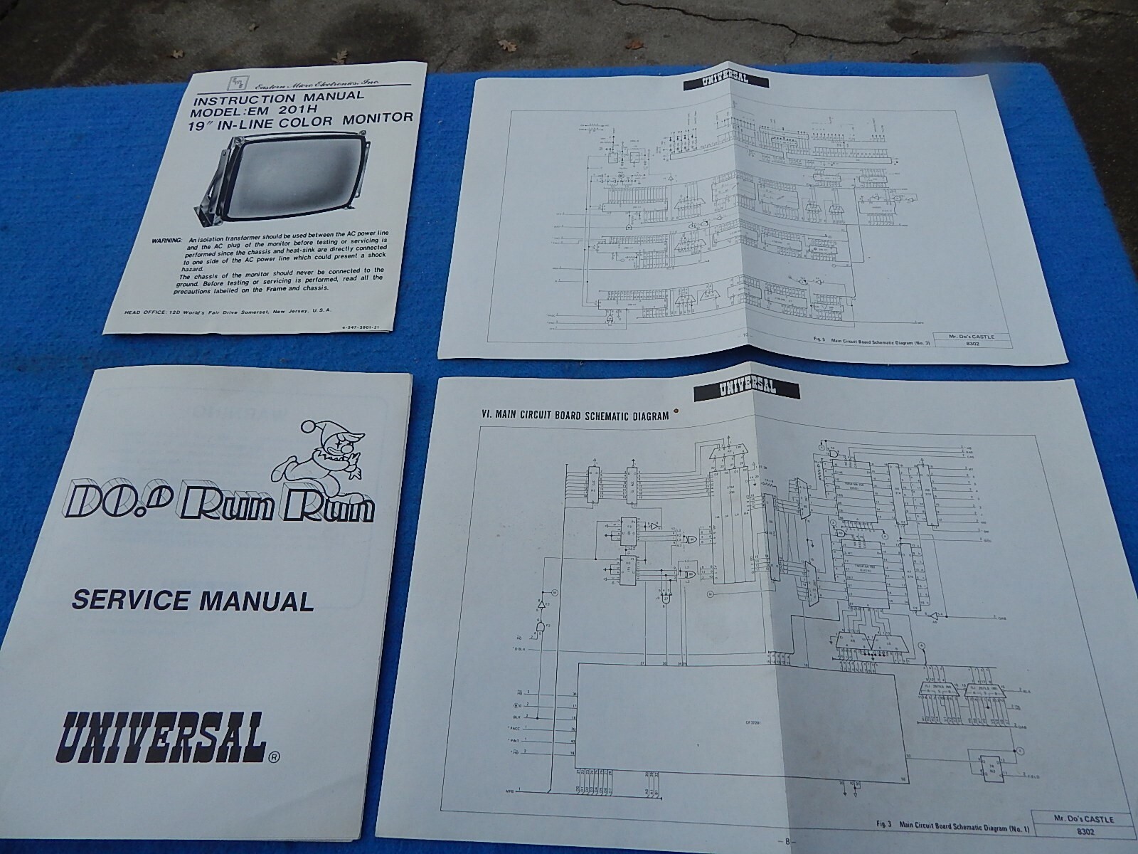 1984 Universal DO! RUN RUN video game service manual & schematics