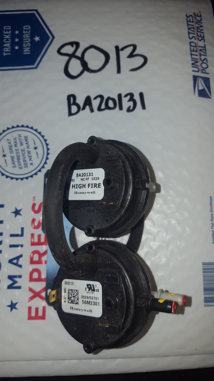 HONEYWELL BA20131 DUAL PRESSURE SWITCH 0329 56m2301