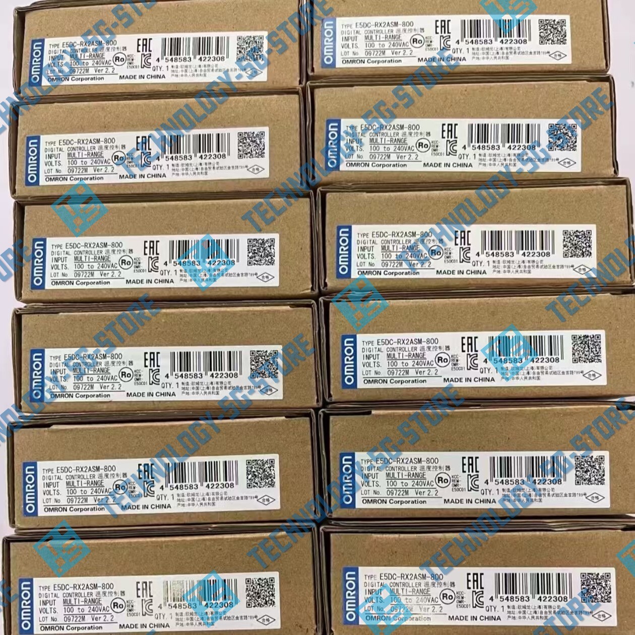 New Omron E5DC-RX2ASM-800 temperature controller