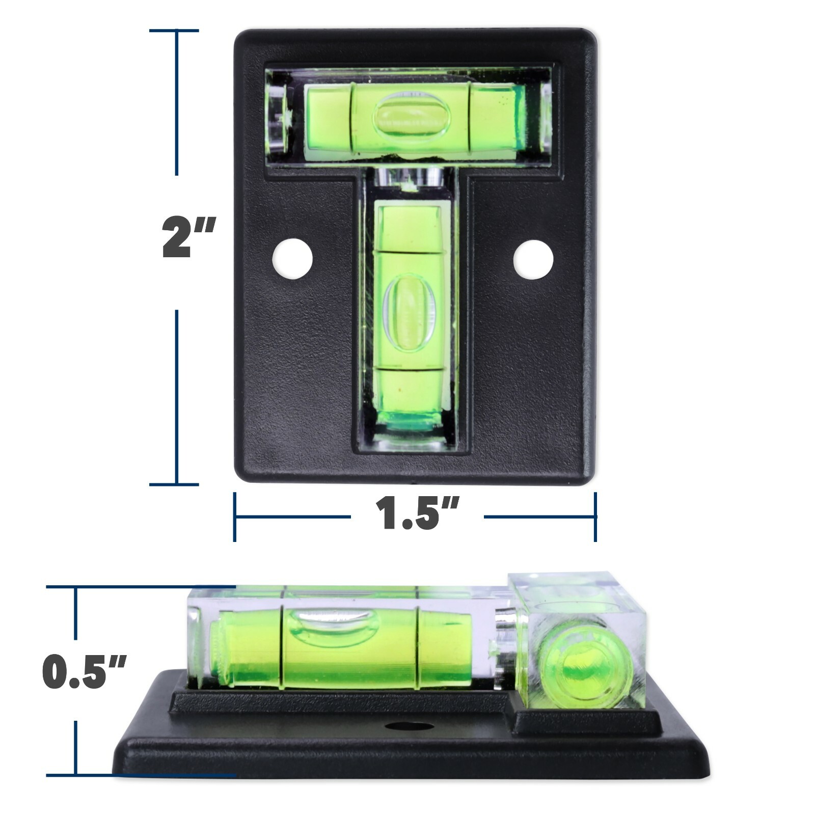 LCW Square T Bubble Leveling System Cross Check Durable for RV Trailer 2 PACK
