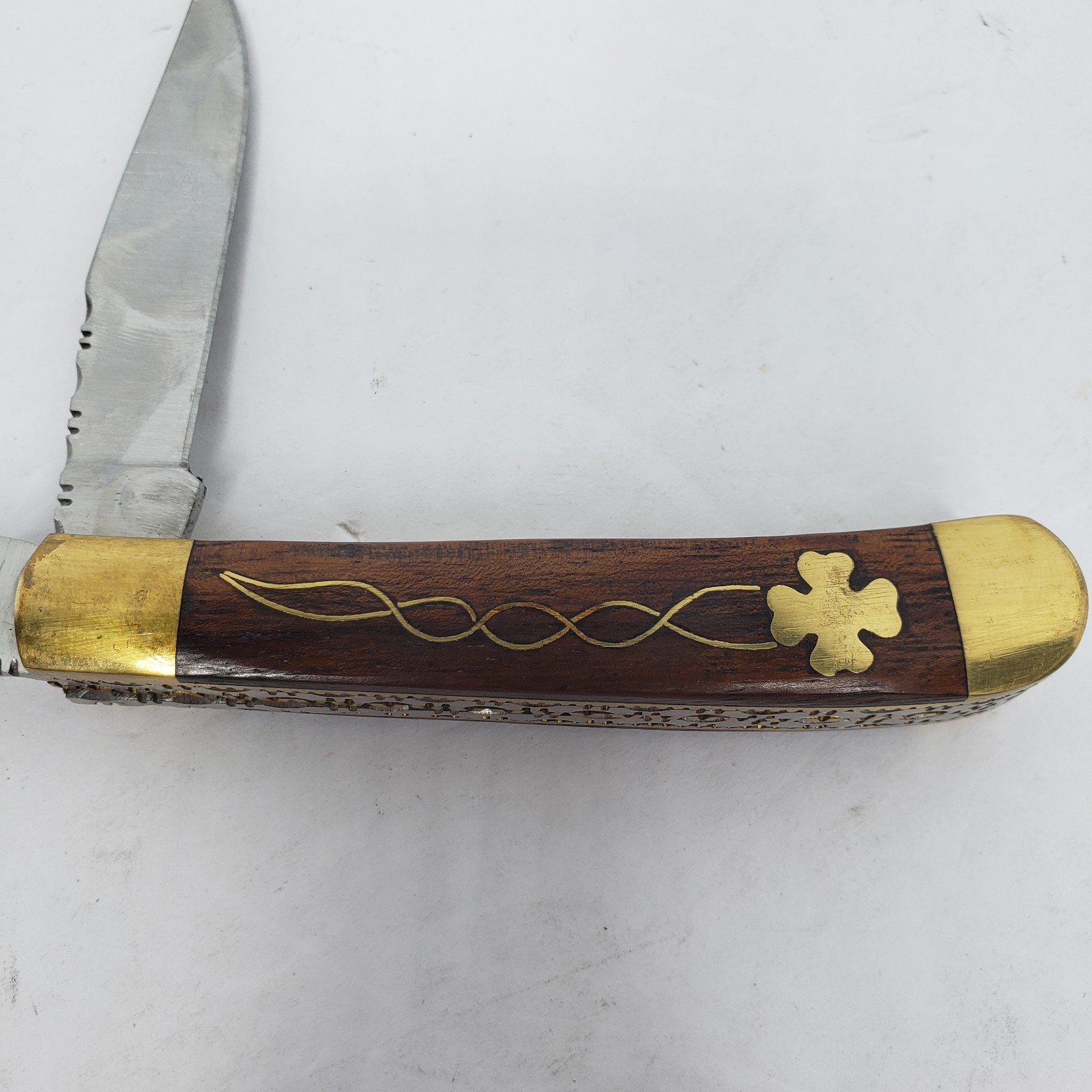 BW Custom Celtic Clover Trapper Folding Knife Pakistan SO-BWC23