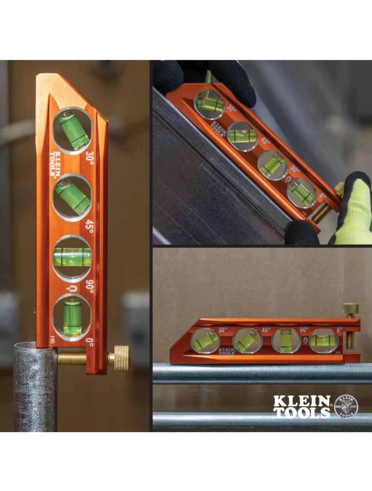 Klein Tools 935AB4V ACCU-BEND Level, 4 Vial