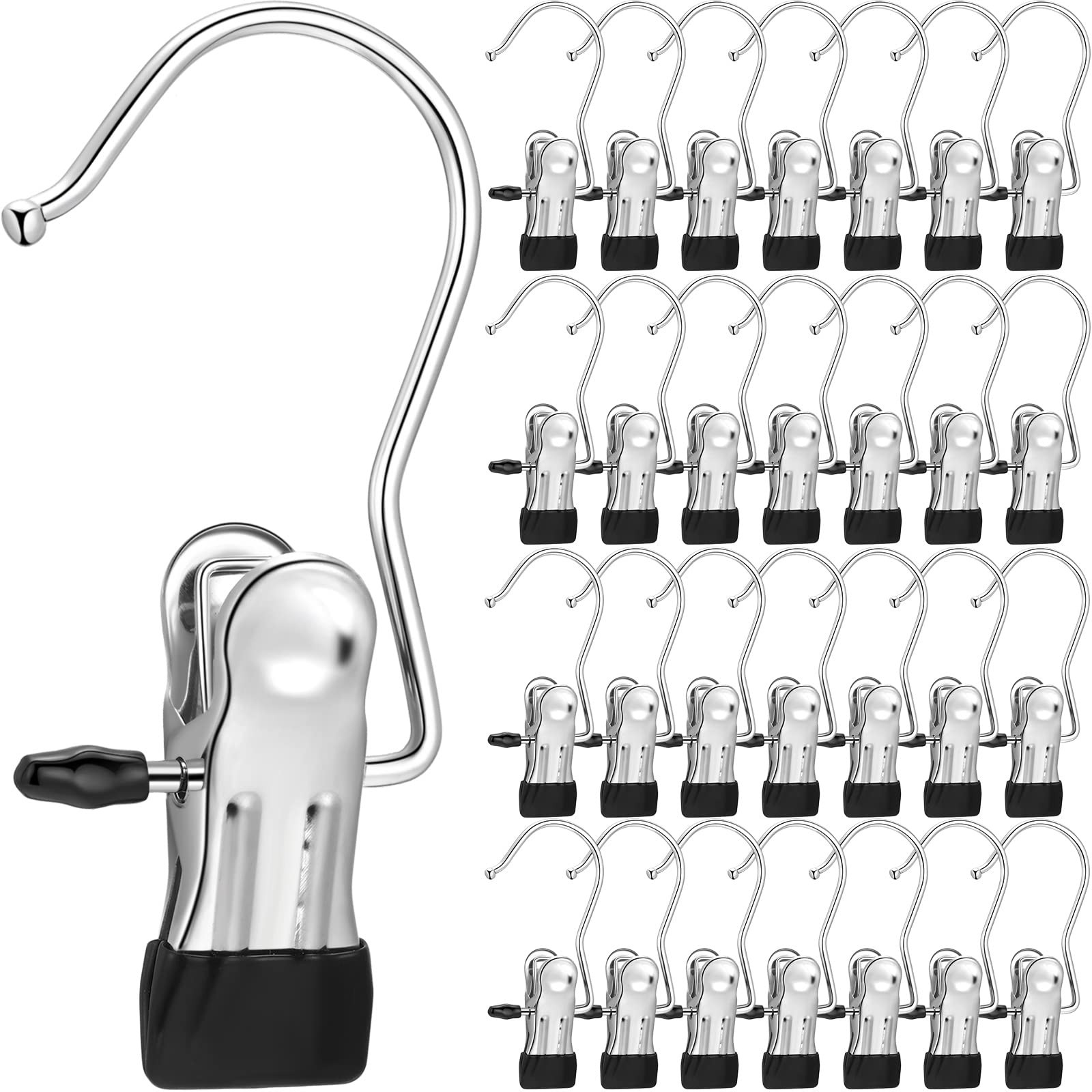 150 Pcs Boot Hangers Clips Laundry Hooks Hanging Stainless Steel Clothes Pins...