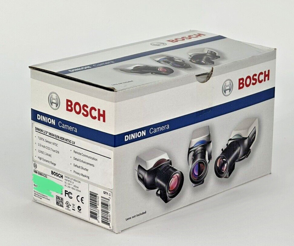 Bosch VBN-5085-C21 Dinion AN 5000 Analog 960H Indoor WDR Box Camera No Lens