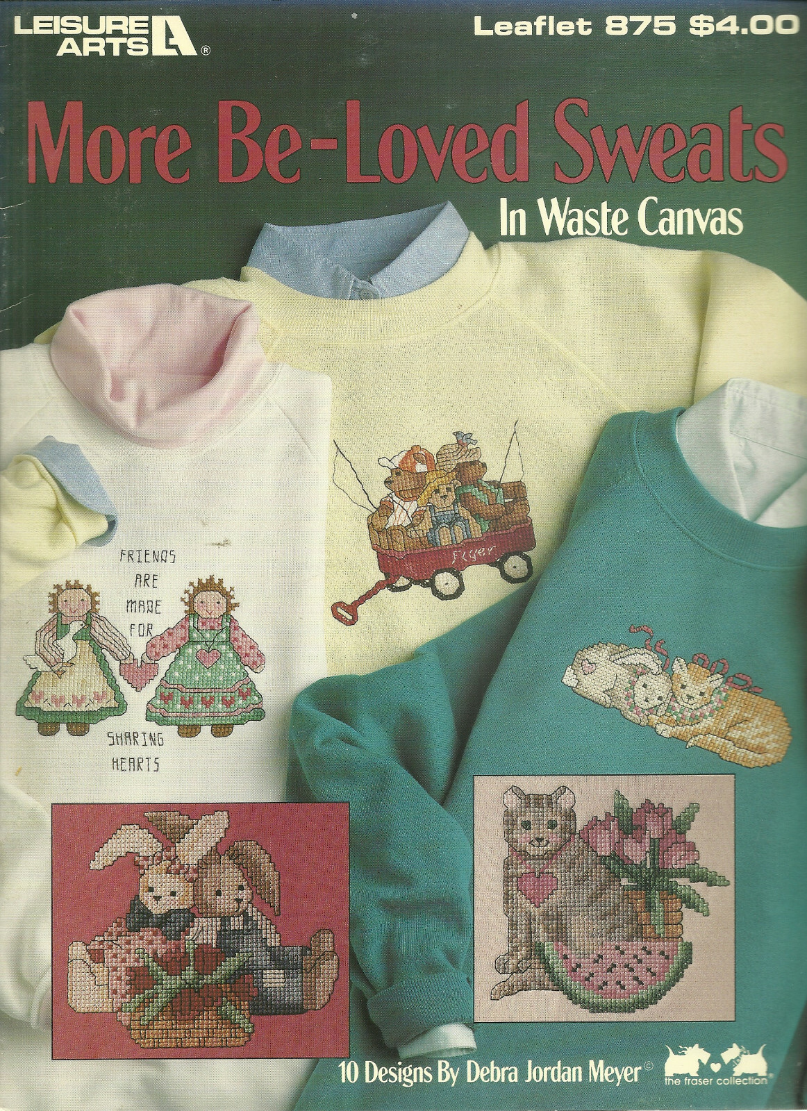 More Be-Loved Sweats Waste Canvas Cross Stitch Pattern Leaflet cats shopping