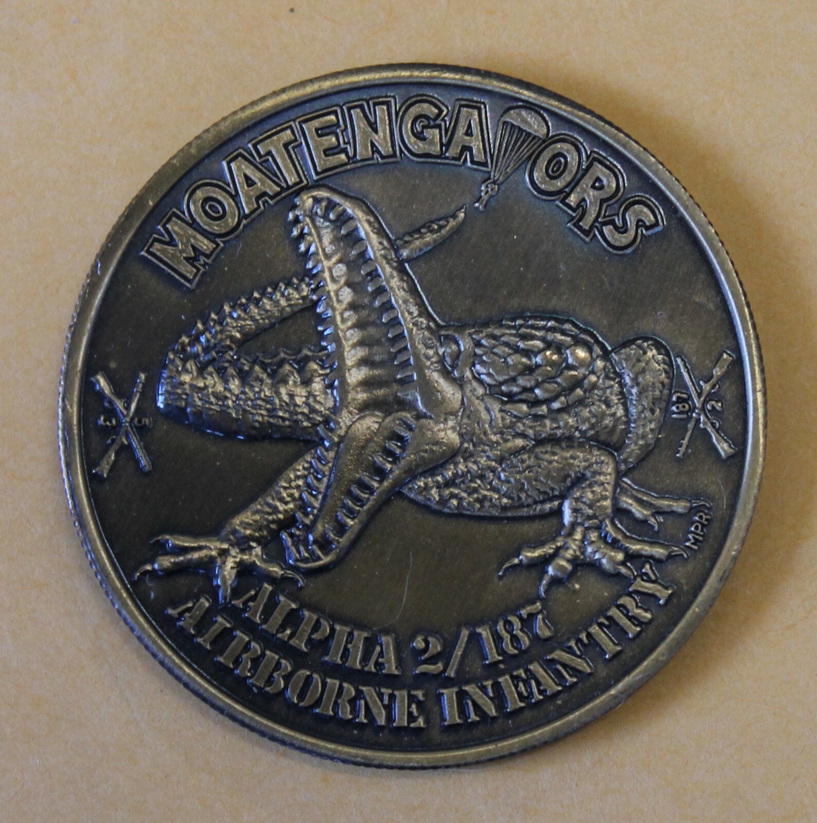 193rd Infantry Brigade 187th AB INF 2nd BN A Co Moatengators Army Challenge Coin