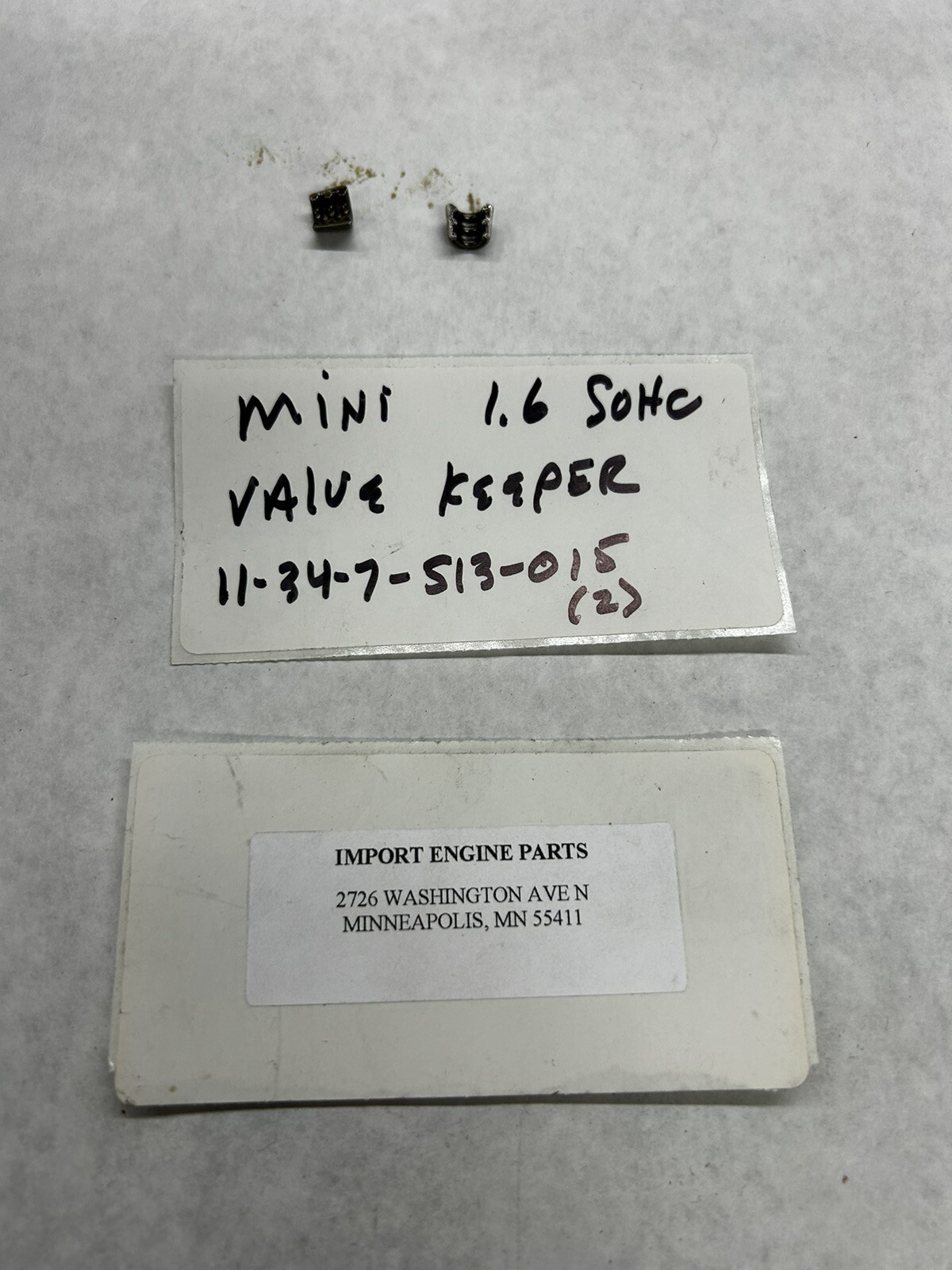 VALVE KEEPER/COLLET USED FITS MINI HARDTOP 1.6 SOHC 16V 02-08 11-34-7-513-015 (2
