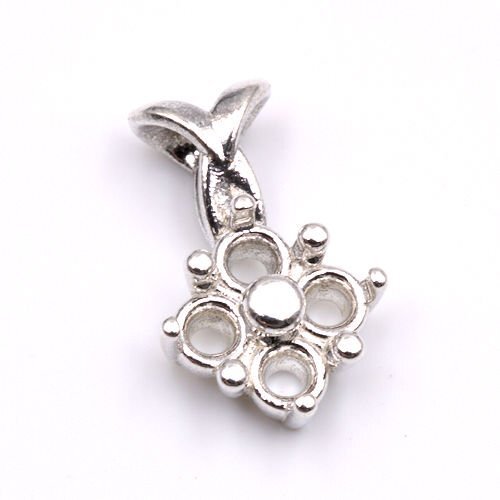 Round Four Stone Pre-notched Pendant Mounting