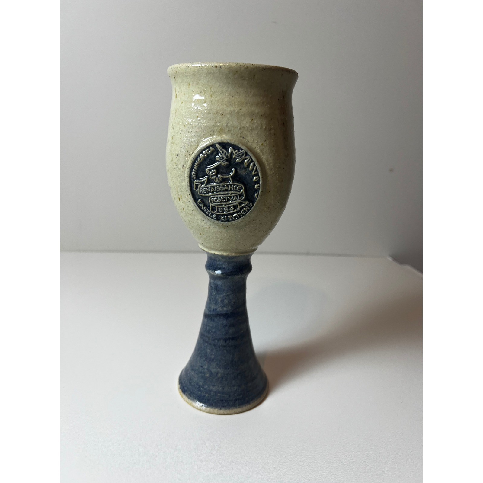 Vintage Renaissance Festival Castle Kitchens 1984 Pottery Goblet Wine Minnesota