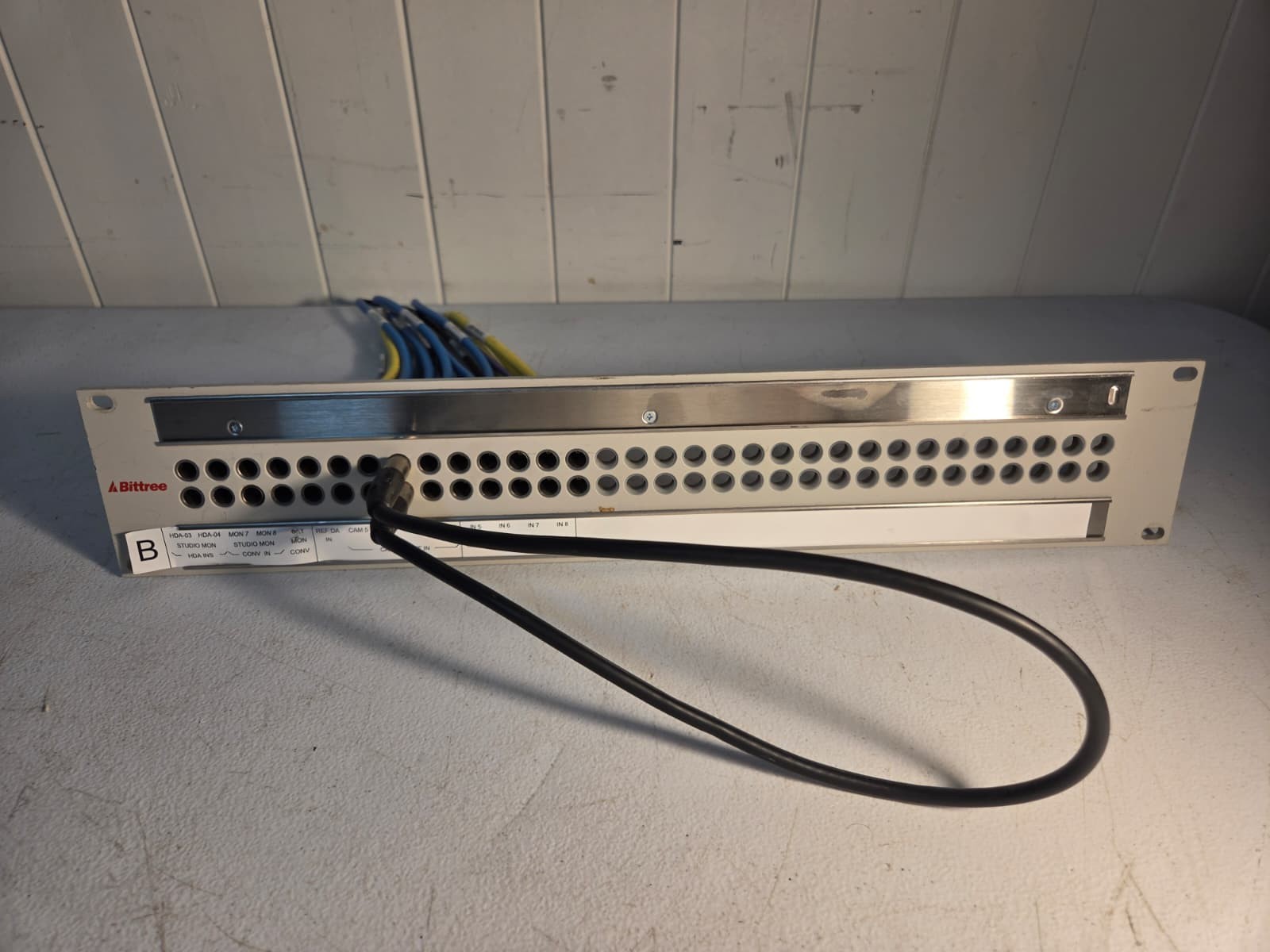 Bittree 64 Point BNC Video Patch Panel Broadcast TV Studio Patchbay w/Cables