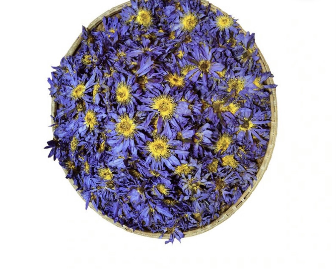 Dried Blue Lotus Herbal tea - 100g - Nymphaea Caerulea- 100% all natural.