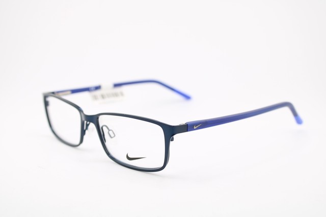 NEW NIKE 5580 401 BLUE GUNMETAL AUTHENTIC EYEGLASSES 49-15