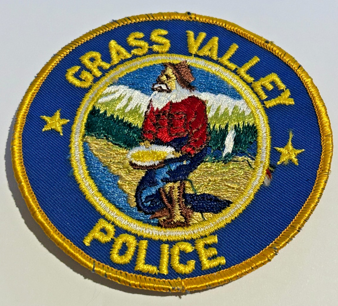 Vintage Grass Valley California Police Cloth Patch Unused