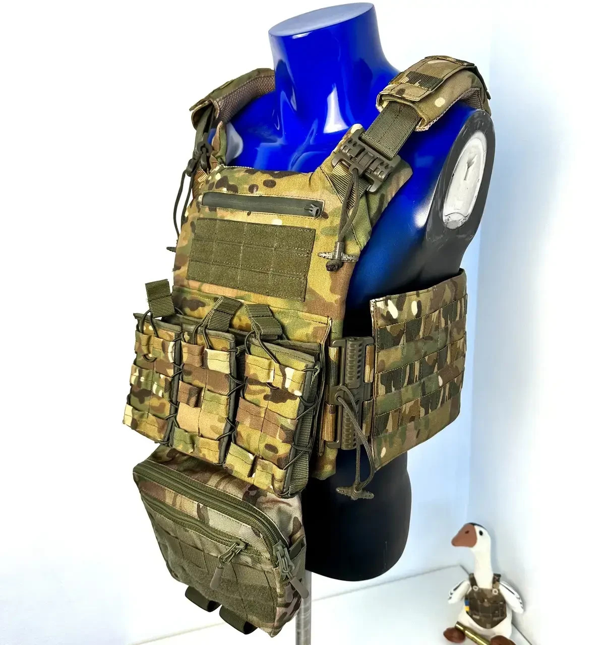Multicam quick release plate carrier with pouches, tactical multicam camoufl💛💙
