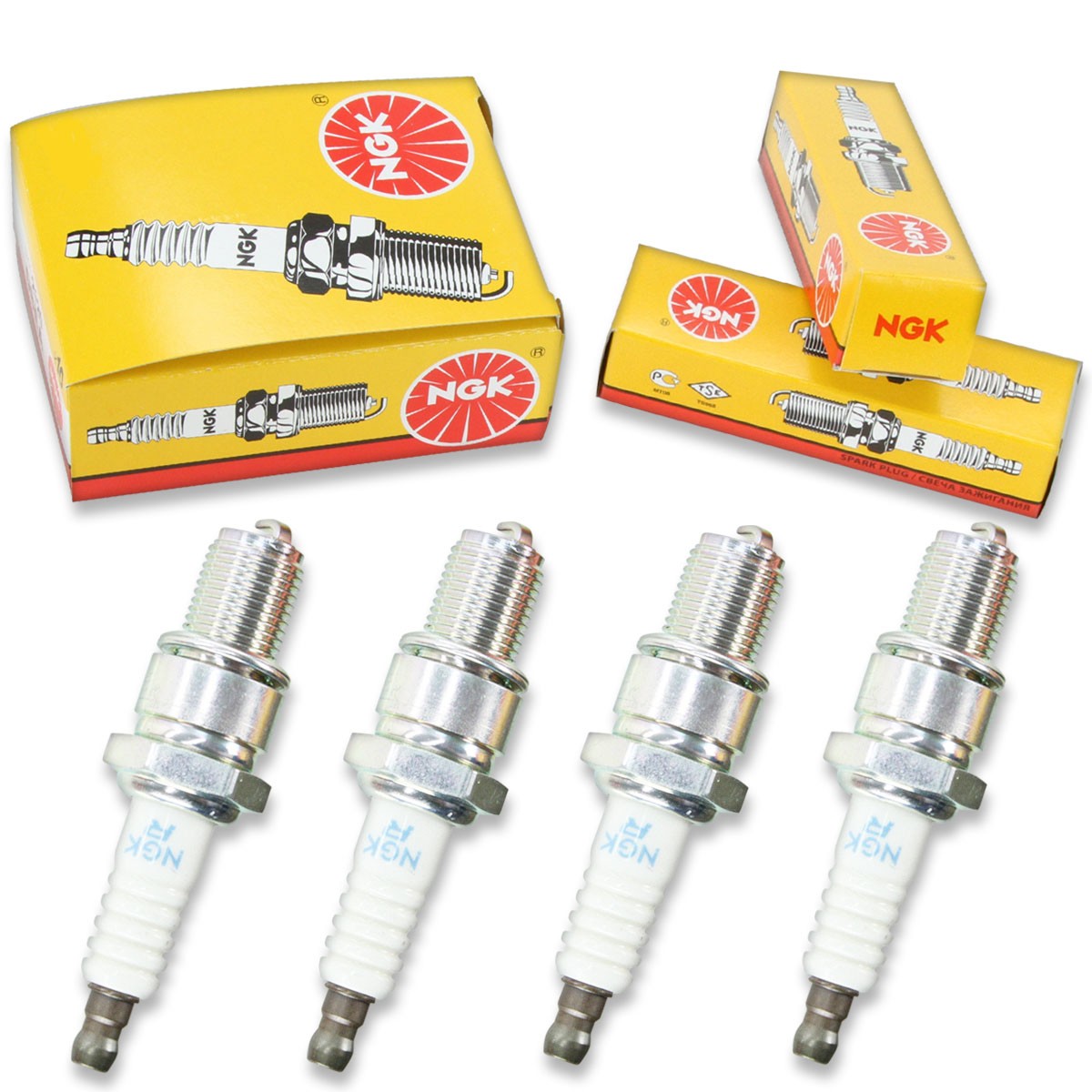 4pcs 74-75 Arctic Cat El Tigre 440 NGK Standard Spark Plugs 440cc 26ci Kit mw