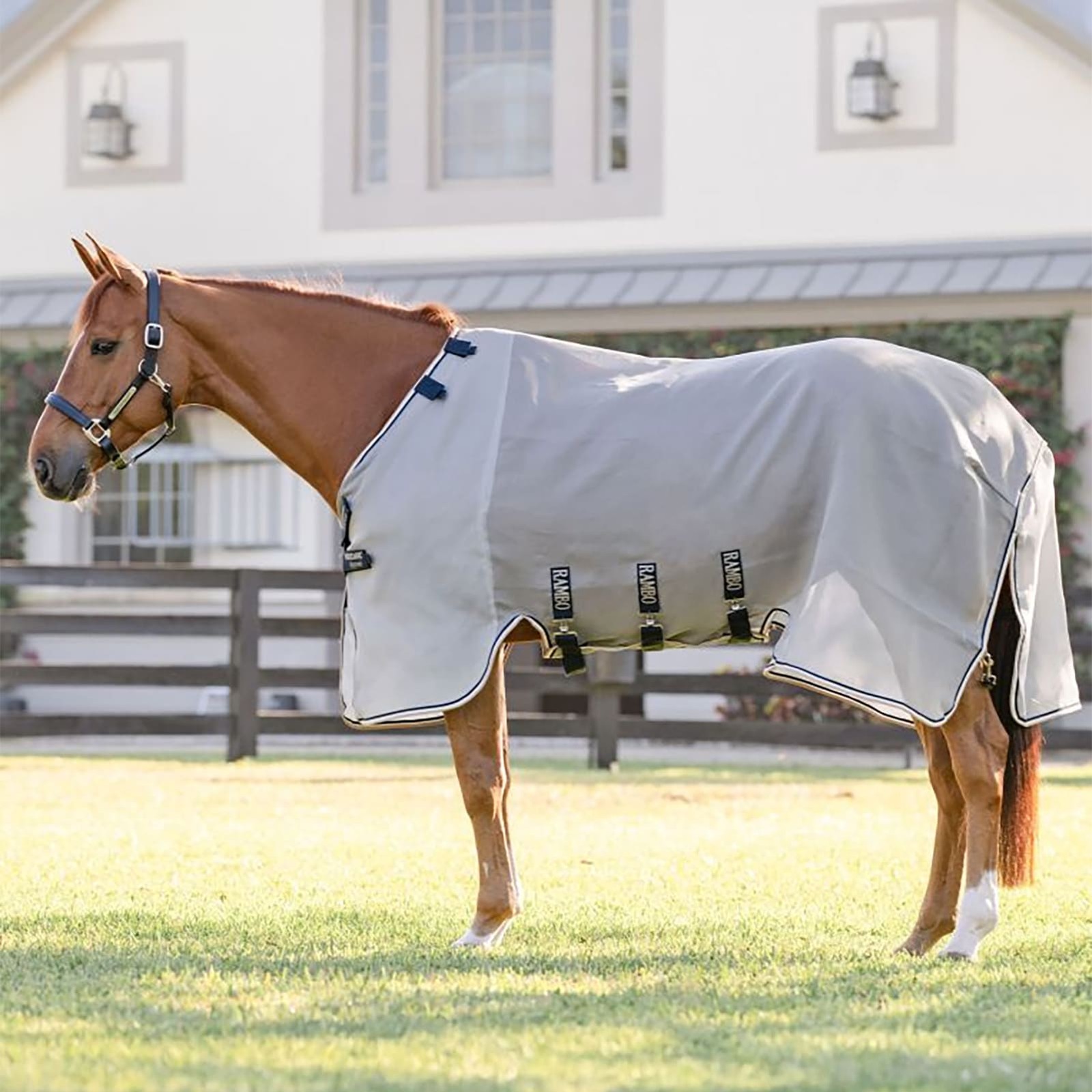HORSEWARE IRELAND Rambo Protector Fieldsafe Silver/Navy/White/Beige Fly Sheet