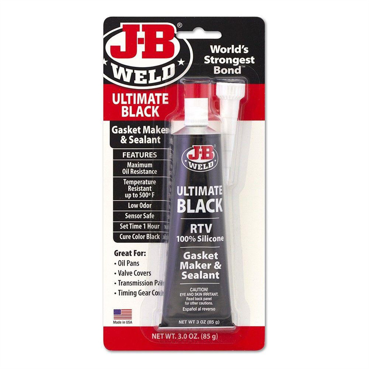 J B Weld J-B Weld 32329 Ultimate Black High Temperature RTV Silicone Gasket Make