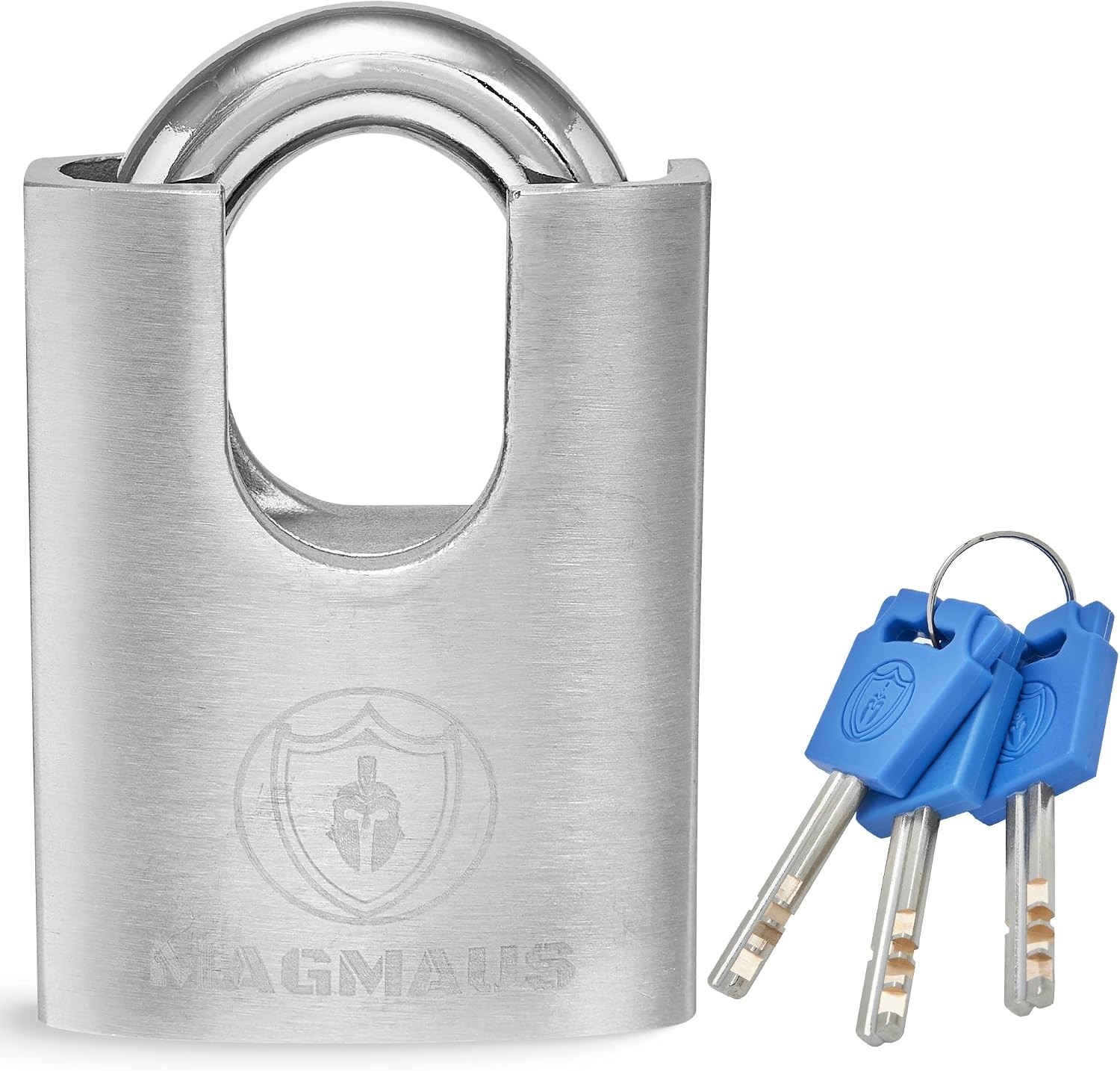 50 [Closed Shackle] Heavy Duty Lock with 3 Keys - [Stainless Steel] Weatherproof