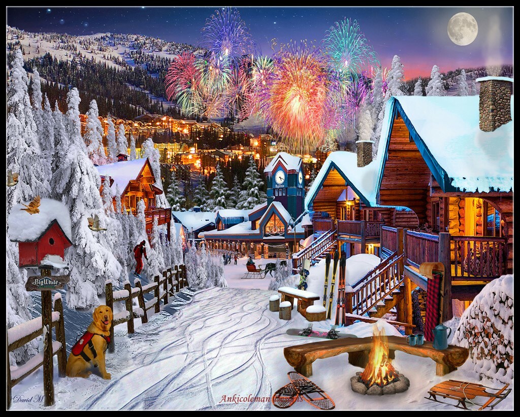 Winter Playground-Chart Needlework Crafts DIY Counted Cross Stitch Chart