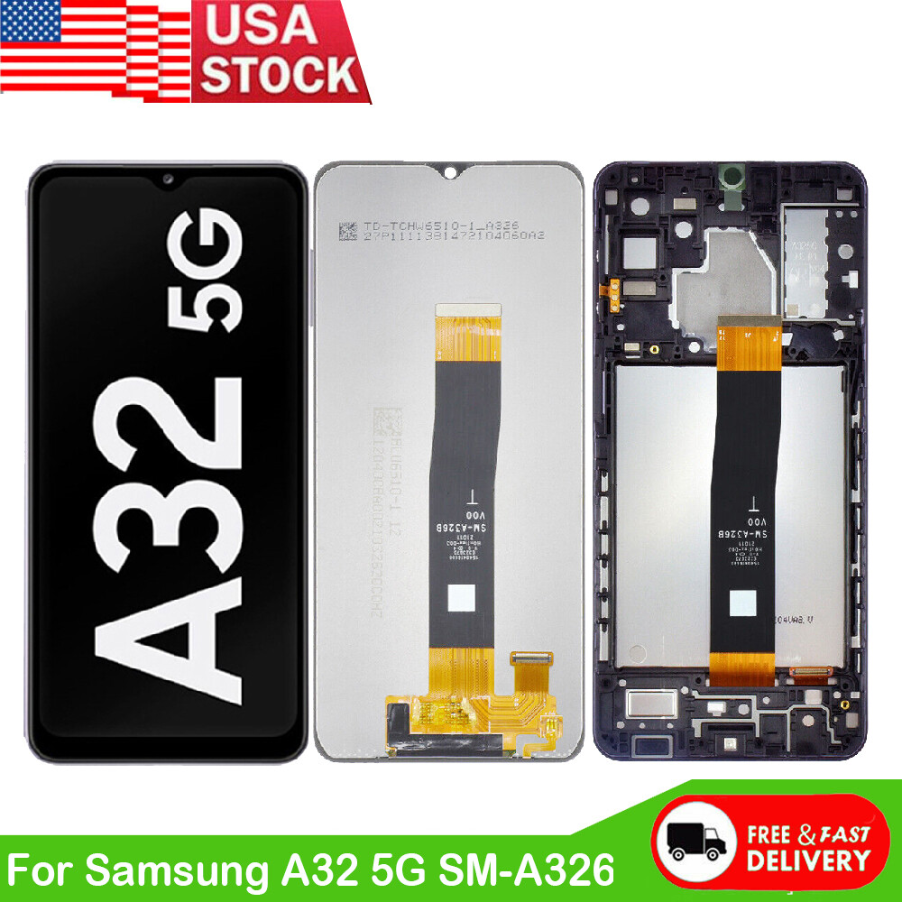 New Replace For Samsung Galaxy A32 5G A326U/B LCD Touch Screen Digitizer±Frame