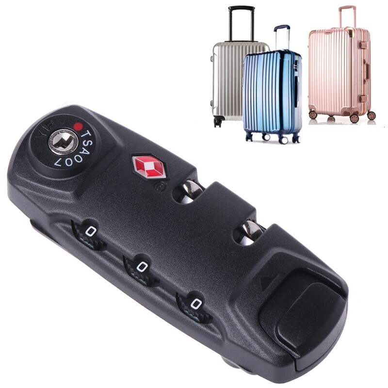 TSA Secure 3 Digit Combination Padlock Lock Luggage Suitcase Travel Code Lock