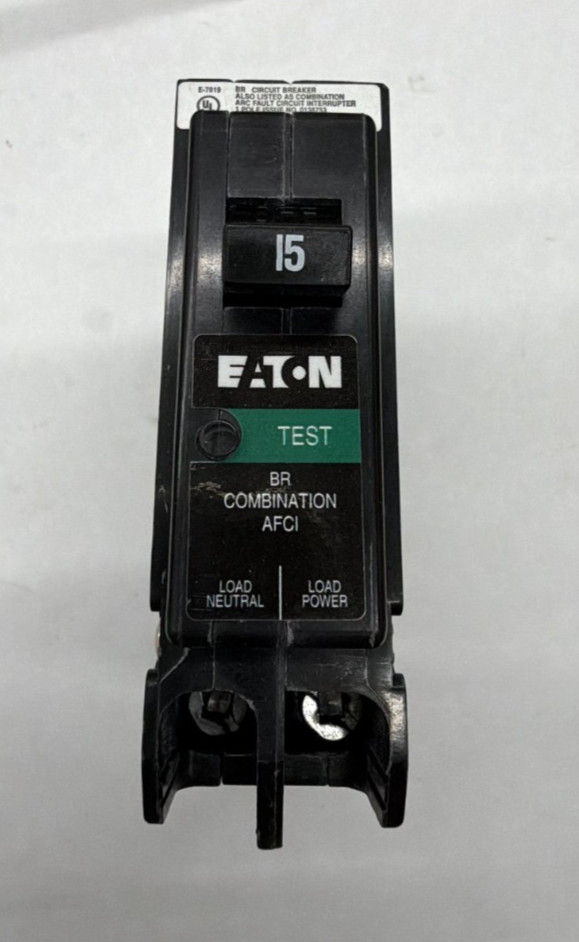 Eaton BRP115AF 15A 120V 1-Pole AFCI Arc Fault Circuit Breaker Plug-On