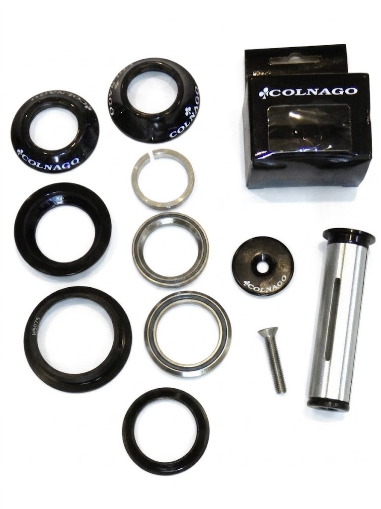 COLNAGO 1-1/8 to 1-1/4 Tapered Headset Expander Set NOS Unused Carbon Caps Kit