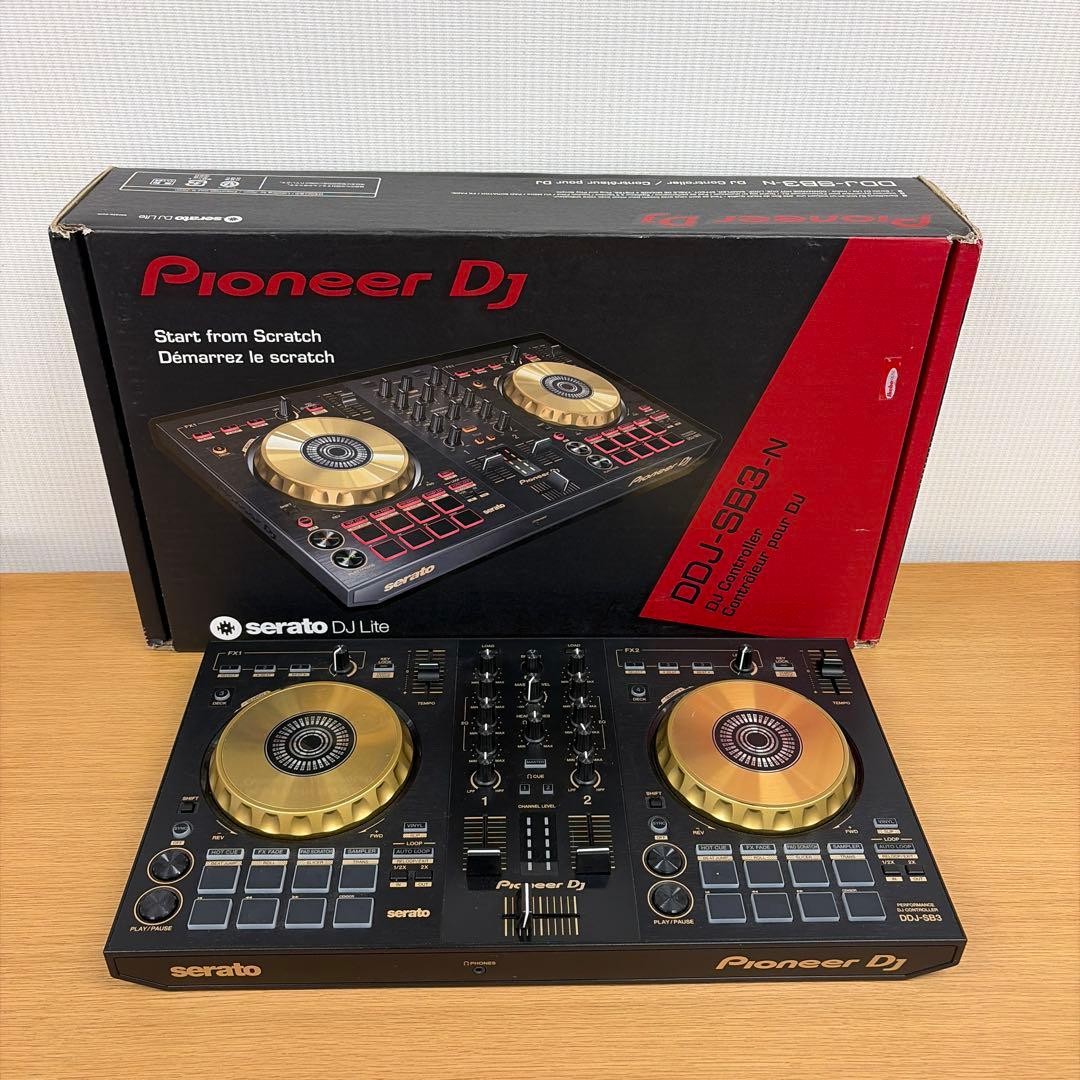 Pioneer DDJ-SB3-N Gold DJ Controller Box USB Cable Serato Preowned from Japan