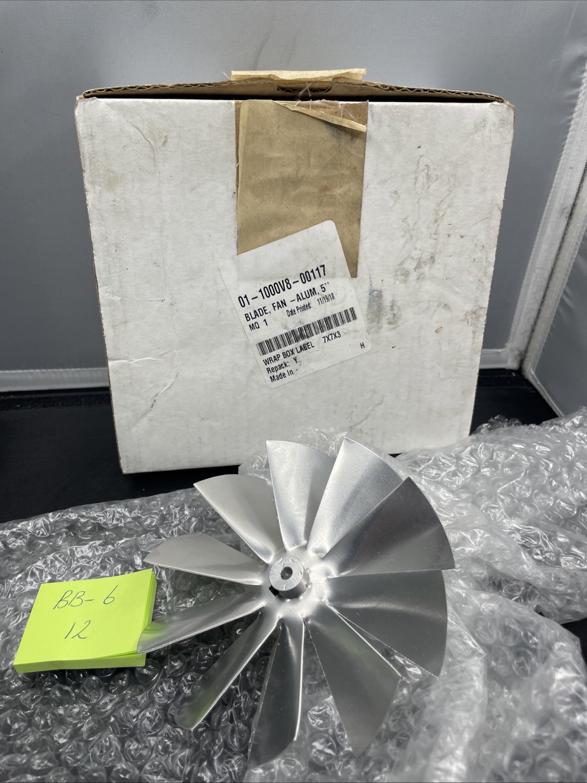 01-1000V8-00117 Hobart/ Baxter Proofer Fan Blade Aluminum 5" NEW OEM Ships Free