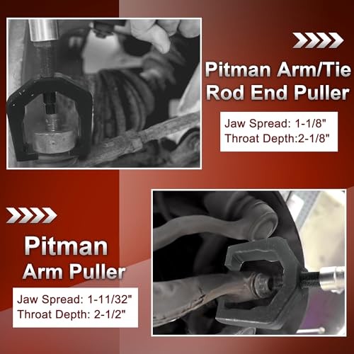 5pcs Pitman Arm Puller Ball Joint Separator, Tie Rod End Tool for Ball black