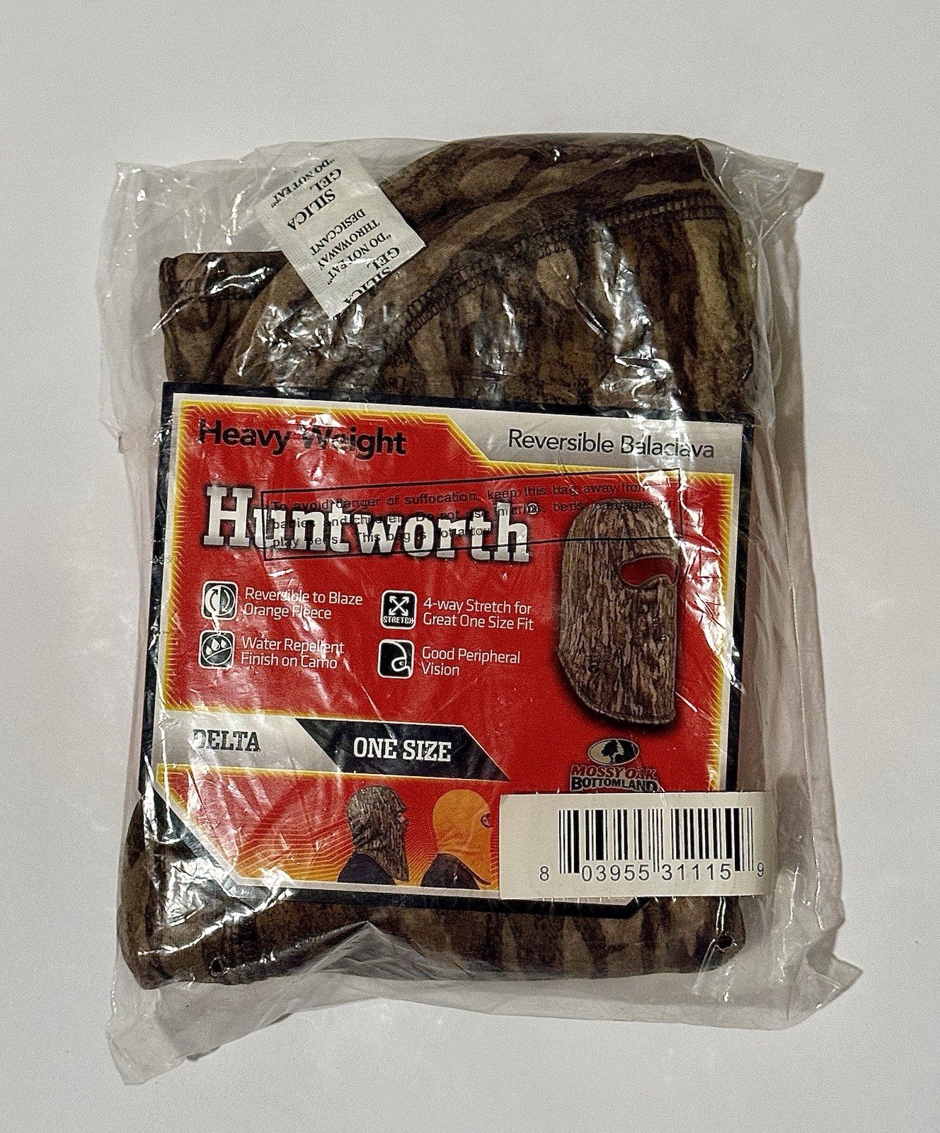Huntworth Men's Delta Heavyweight Reversible Balaclava Mossy Oak Bottomland Camo