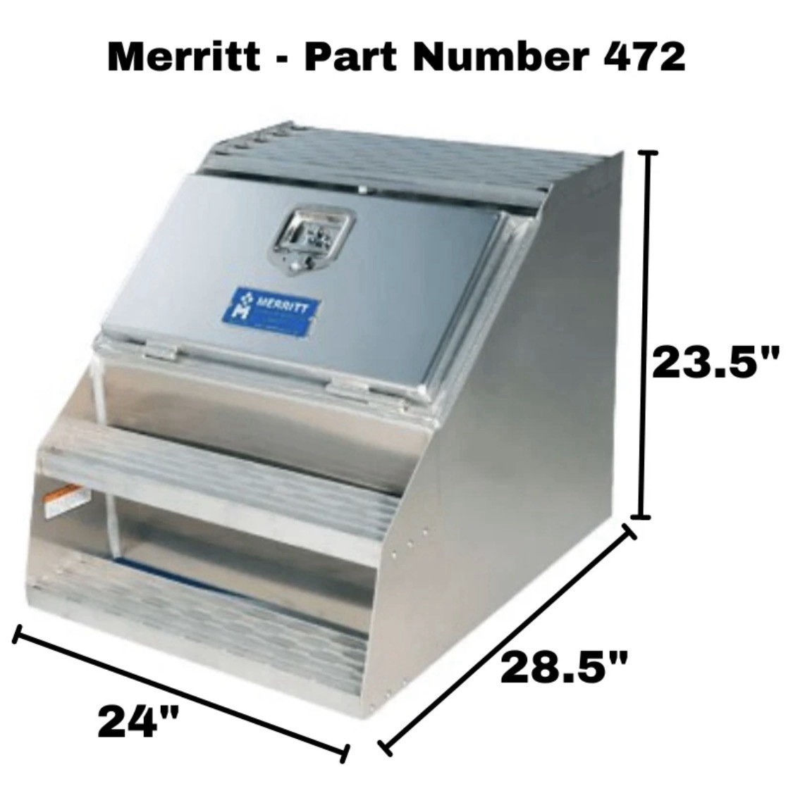 Merritt 472  -  Aluminum Step Box W/ Smooth Door 24 X 23.5 X 28.5 Inch