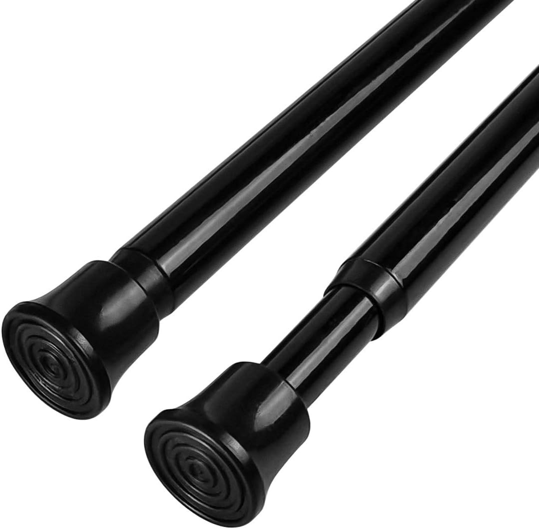 Kxlife Small Spring Curtain Rod, Adjustable Spring Tension Rod 18 to 28 Inches,