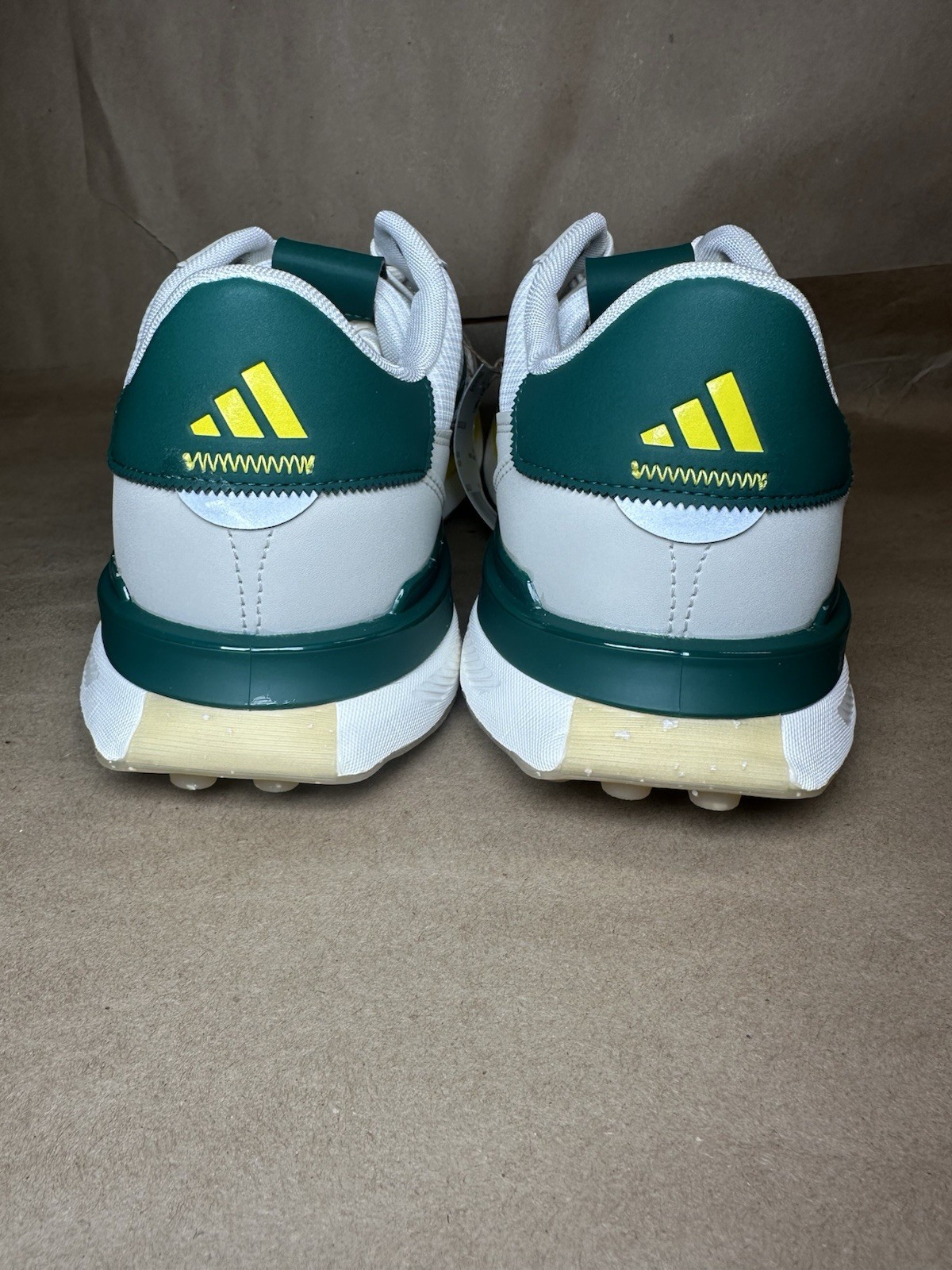 Adidas S2G 24 Men's Golf Shoes SZ 8 Spikeless - White / Green / Alumina New