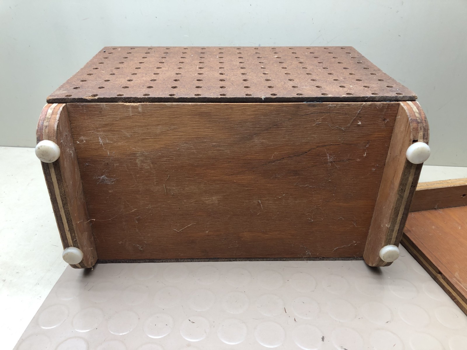 Vintage Wood Step Stool Rustic Wooden - Handmade Storage