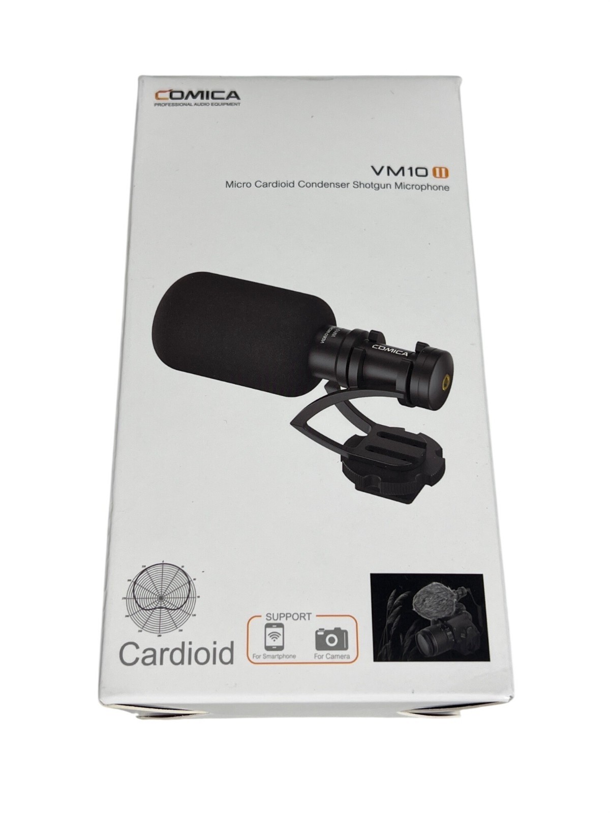 Comica CVM-VM10 II Mini on-Camera Directional Shotgun Mic, Black