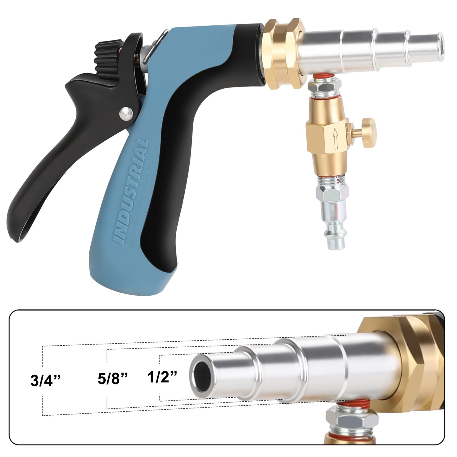 Water Heater Cleaning and Flushing Tool Gun with Air