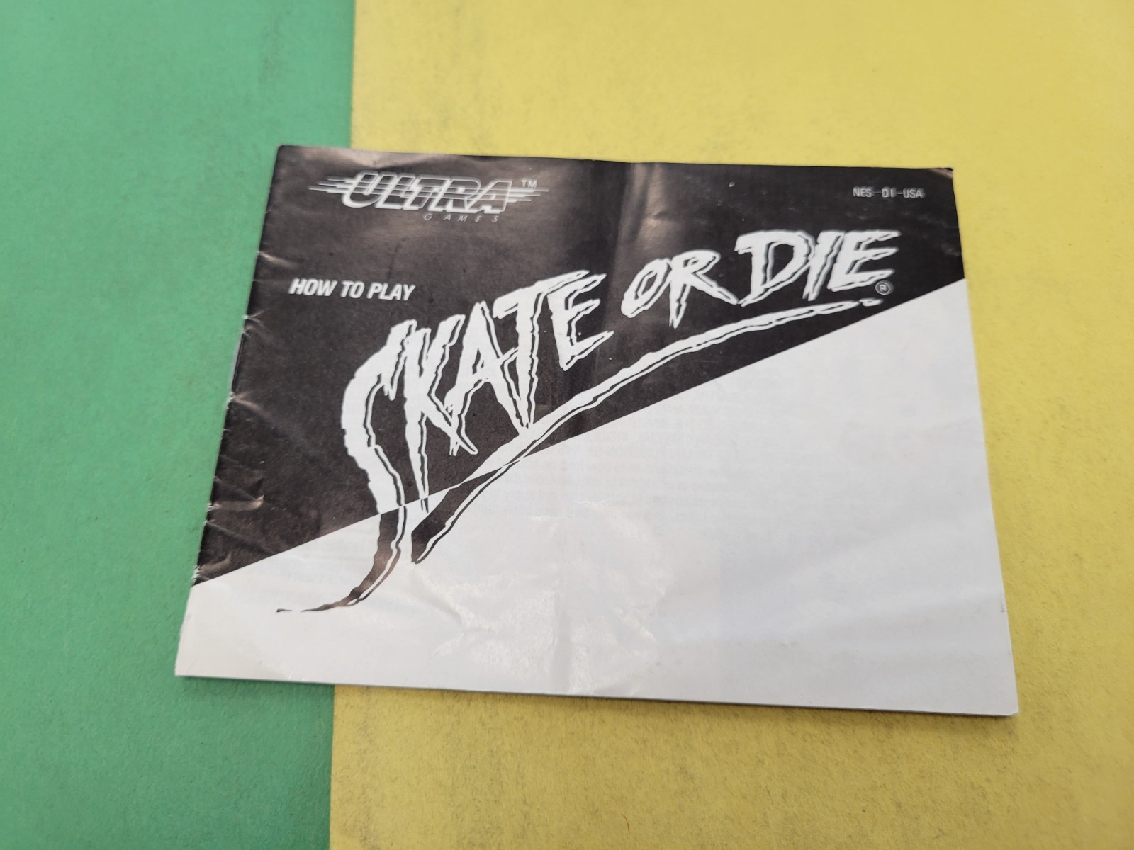 Skate or Die (Nintendo Entertainment System, 1988) NES Authentic Manual Instruct