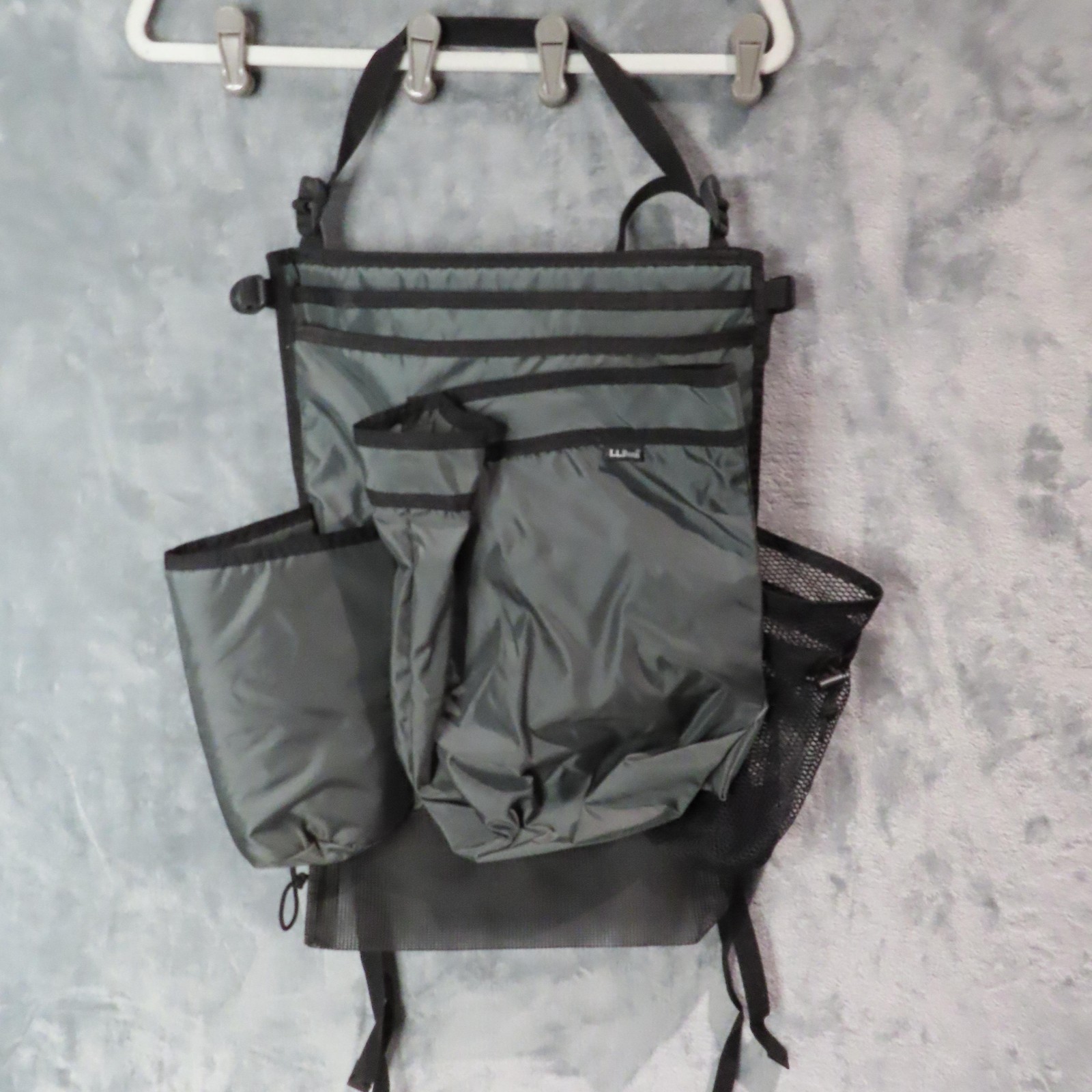 LL Bean Car Seat Organizer Hanging Storage Bag Large Nylon Mesh Multiple Pockets