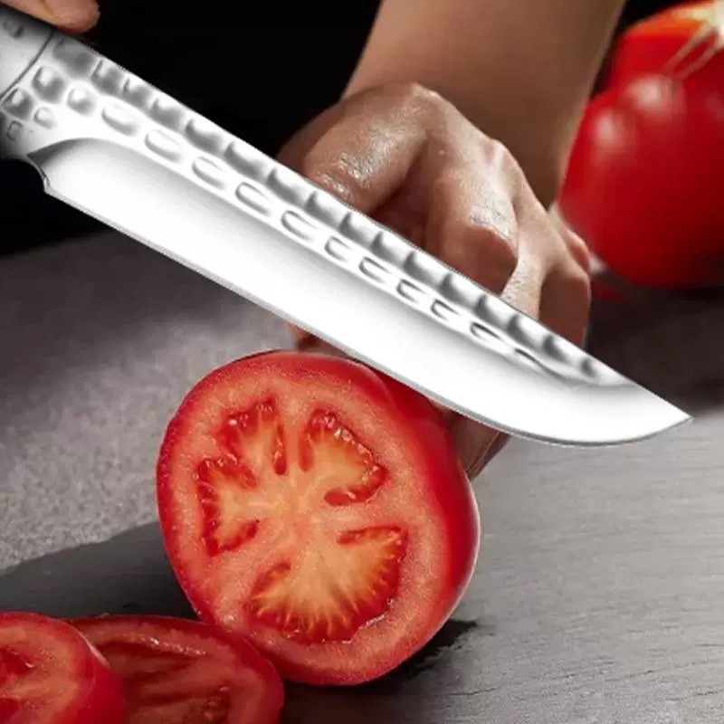 All-steel Handle Fixed Blade Knife, Outdoor Multi-functional Utility Knife
