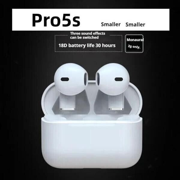 Original Super Mini Earbud Pro 5S Earbud TWS Earbud with Charging Case - Sealed
