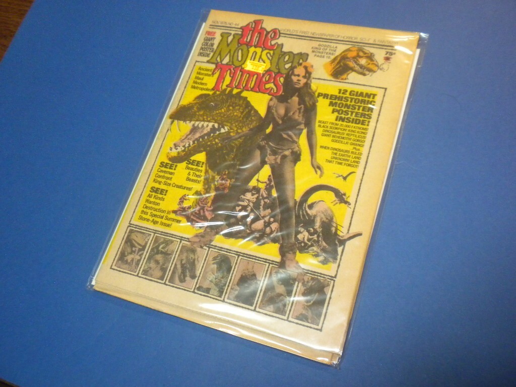 MONSTER TIMES #44 GODZILLA DINOSAURS Famous Monsters related vintage high grade