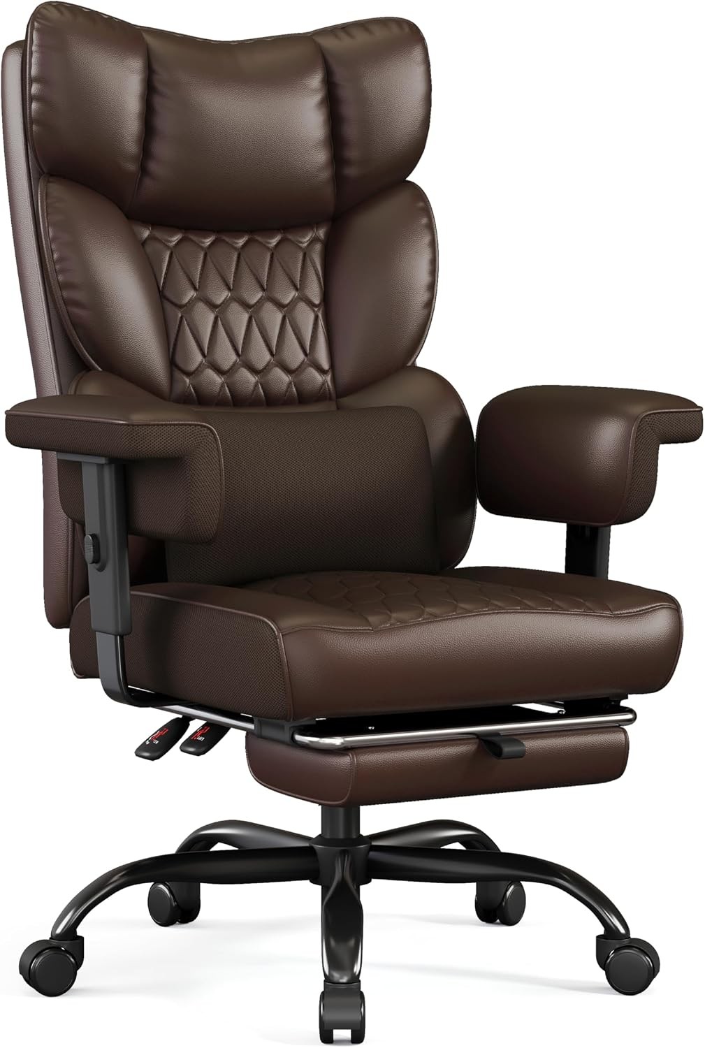 Big and Tall Office Chair with Footrest, High Back Executive Desk Chair with