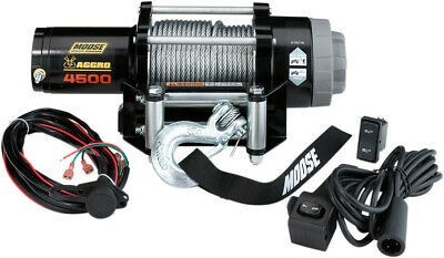 Moose Racing 2,500-Lb Aggro Winch w/ Wire Rope for ATV's Made In USA 4505-0759