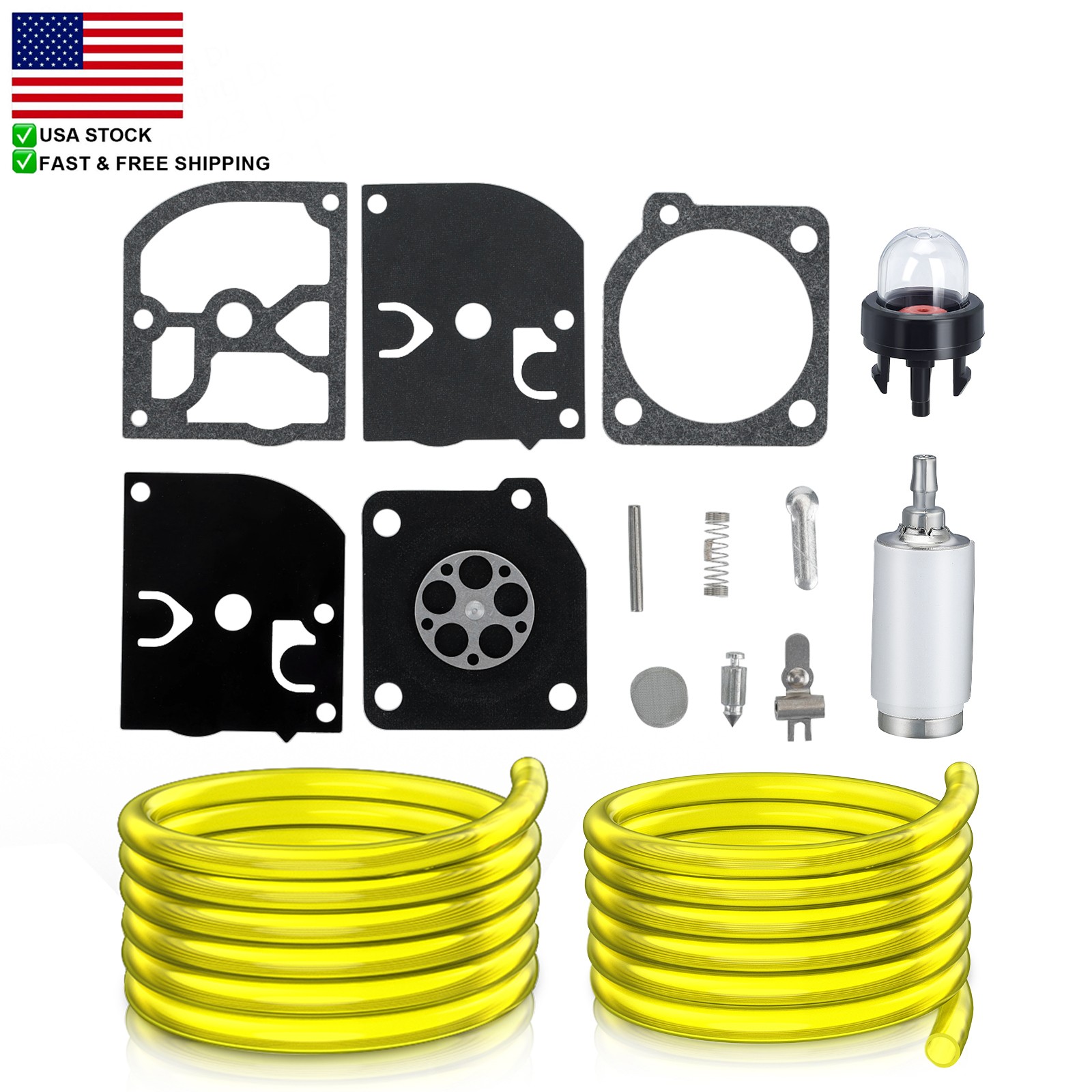 Carb Repair Kit For McCulloch 32cc 35cc 38cc 3214 3216 3505 3516 225 3805 3818