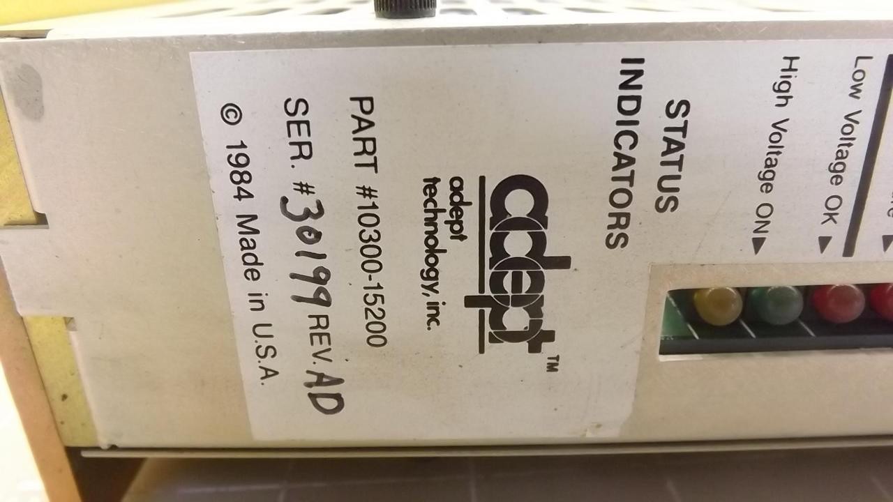 ADEPT 10300-15200 CONTROL MODULE AMPLIFIER T28237