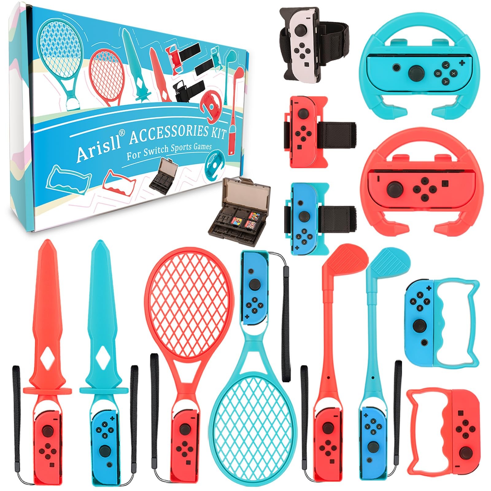 Switch Sports Accessories - Arisll 14 in 1 Kit for...