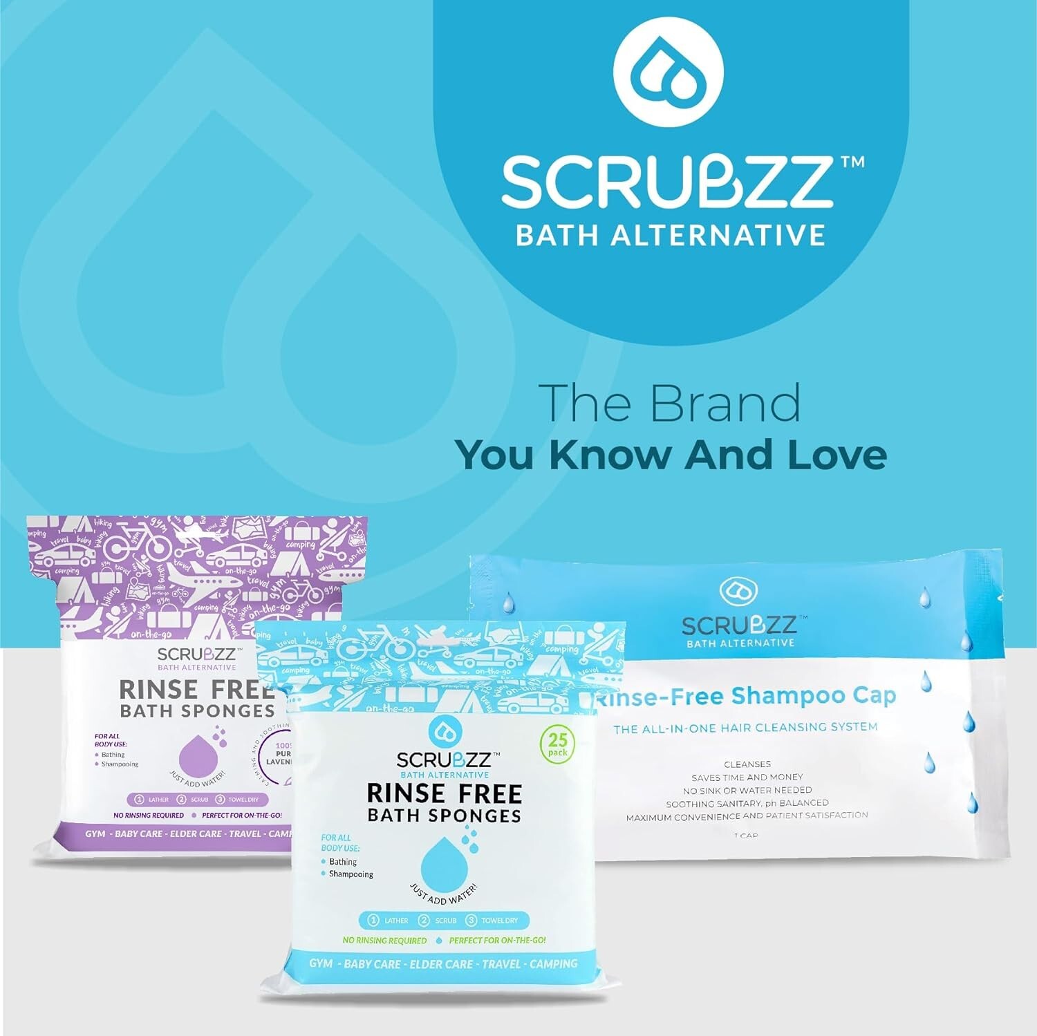 Scrubzz No Rinse Shampoo Caps - 12 Count, Fresh Scent