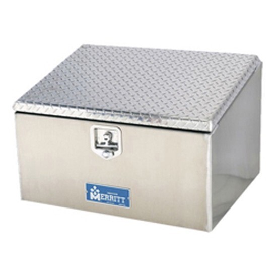 Merritt 30 x 23 x 20 Inch Aluminum Logger Tool Box W/ Diamond Plate Top Lid