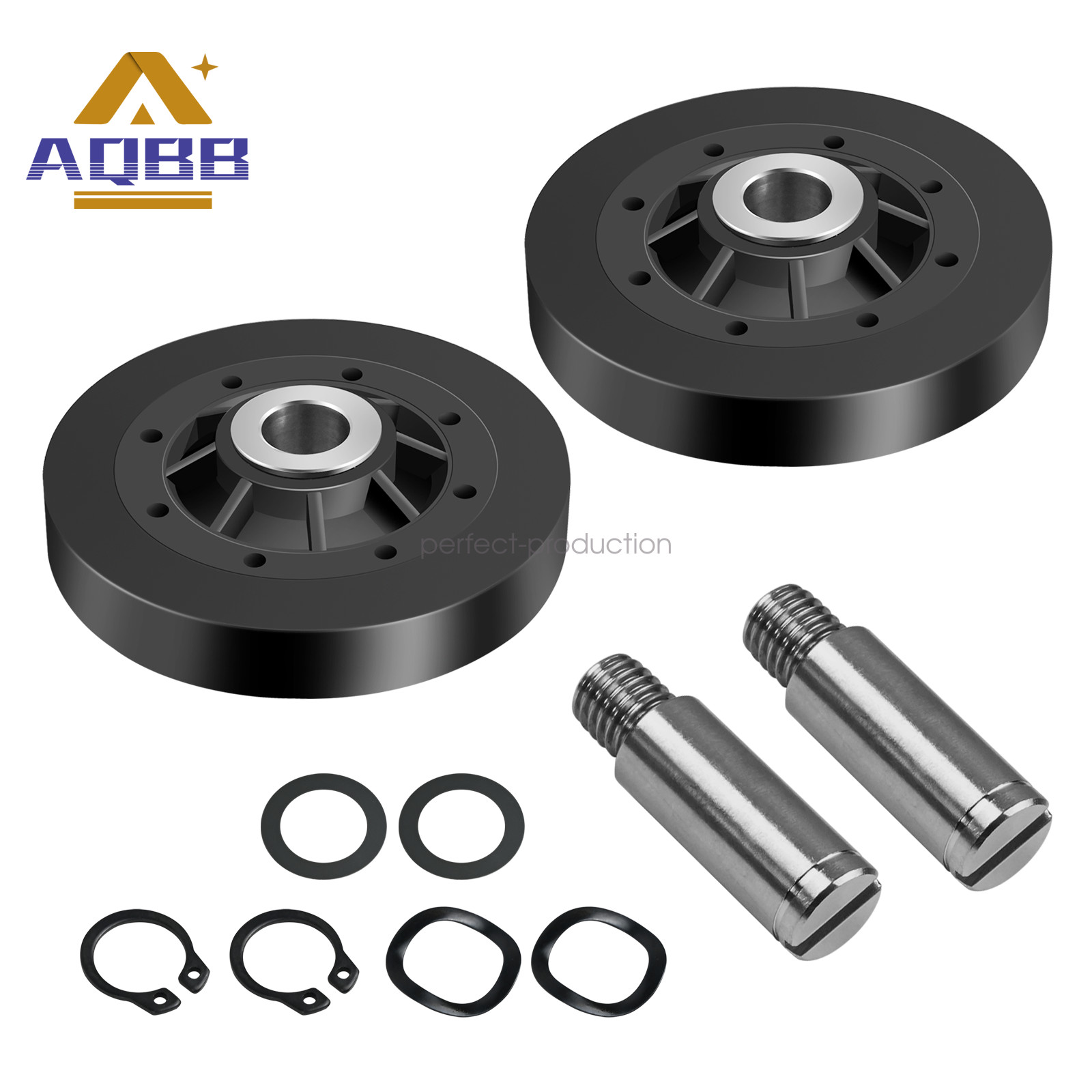 RB170002  Dryer Drum Roller Kit - Black Compatible with Speed Queen